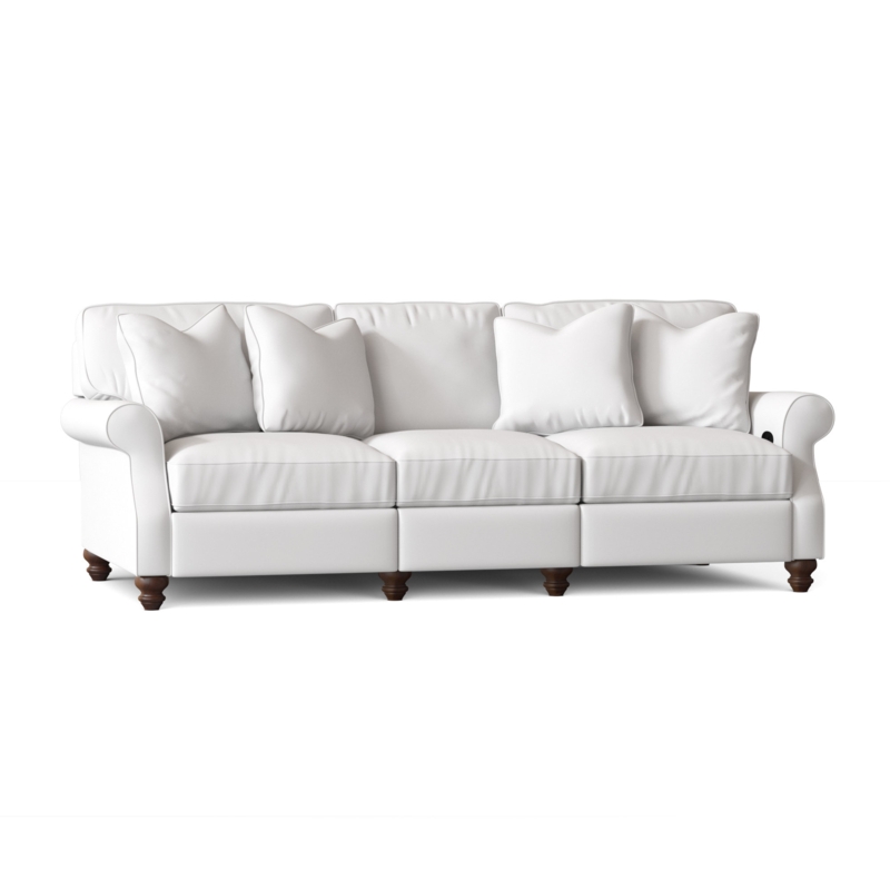 Classic Upholstered Sofa with Rolled Arms