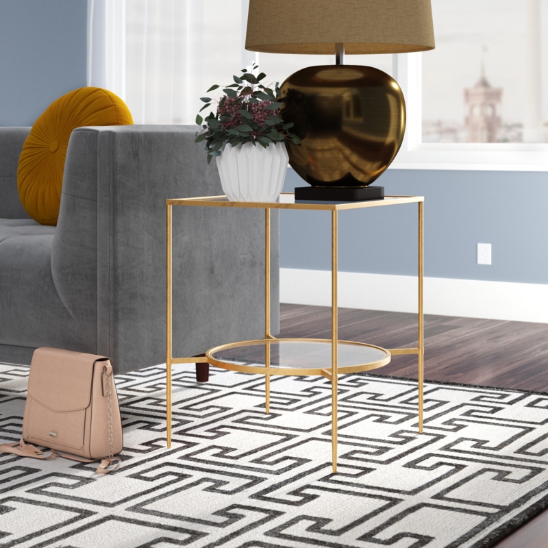 Modern-Glam Lenzee End Table