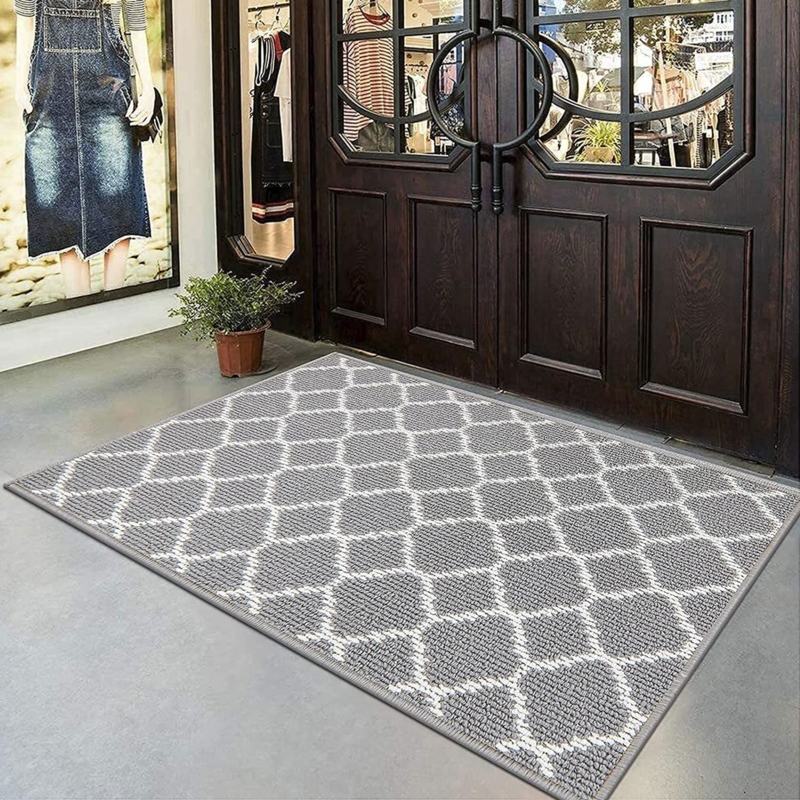 Durable Absorbent Door Mat with Entrancing Design