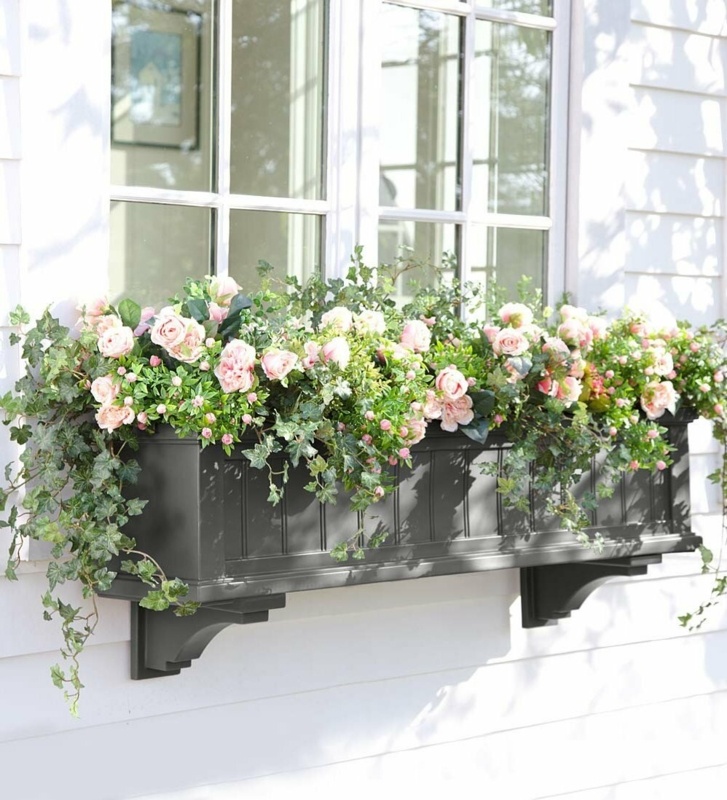 Lexington Self-Watering Polyethylene Window Box Planter