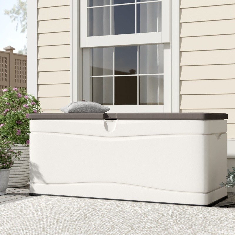 Lifetime 130 Gallons Gallon Water Resistant Plastic Lockable Deck Box
