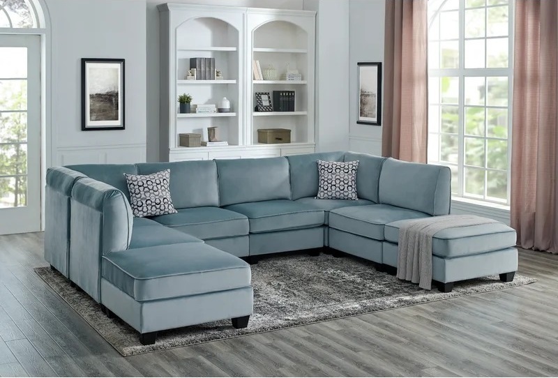 Light Blue Theater Couch