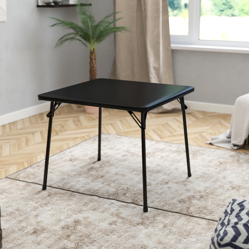 Square Folding Table with Vinyl-Covered Padded Top