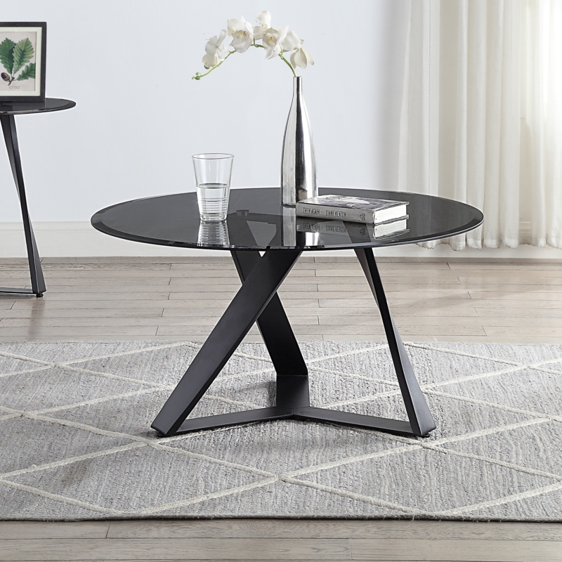 Contemporary Round-Top Coffee Table
