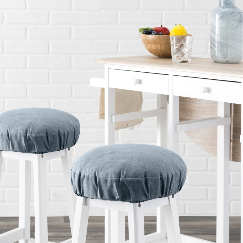 Textured Round Barstool Cover