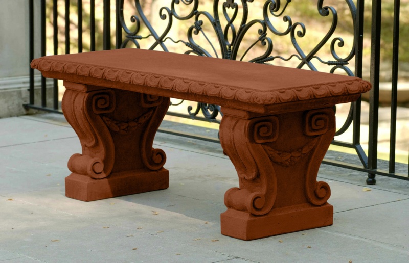 Longwood Concrete Outdoor Bench