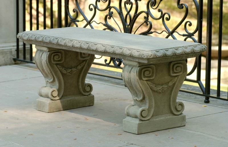 Longwood Concrete Outdoor Bench