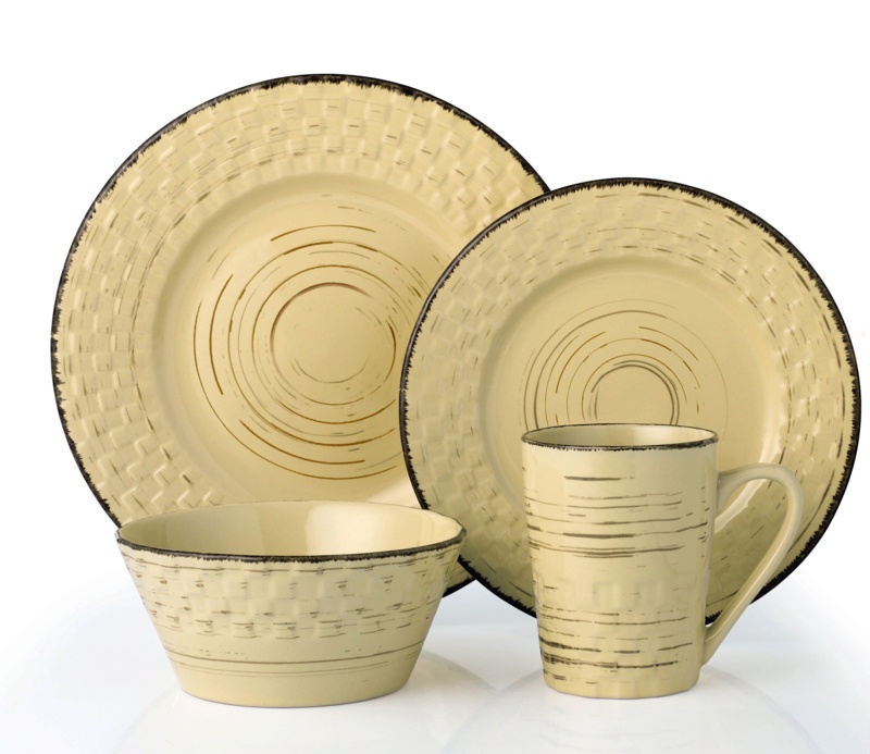 Lorren Home Trends Stoneware Dinnerware Set - Service for 4