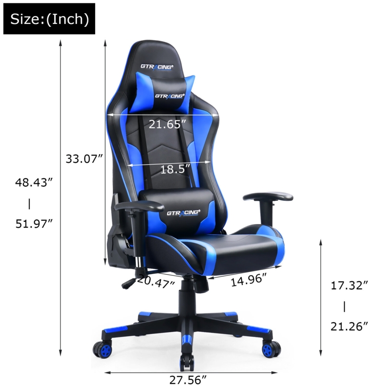 Music Gaming Chair with Bluetooth Speakers