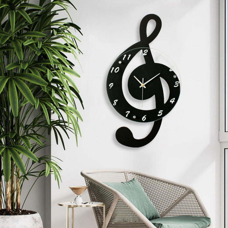 Musical Note Electronic Wall Clock