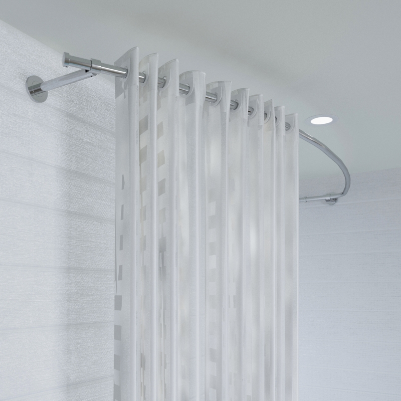Luxury Curved Shower Rod with 90° Return