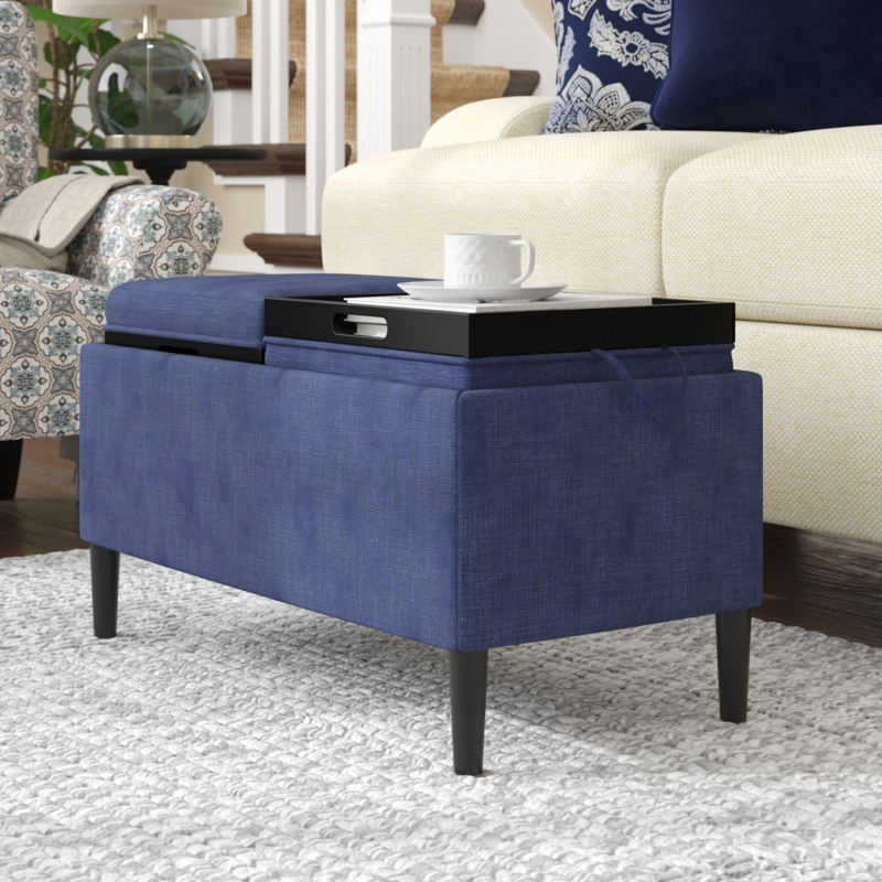 All-In-One Storage Ottoman with Trays