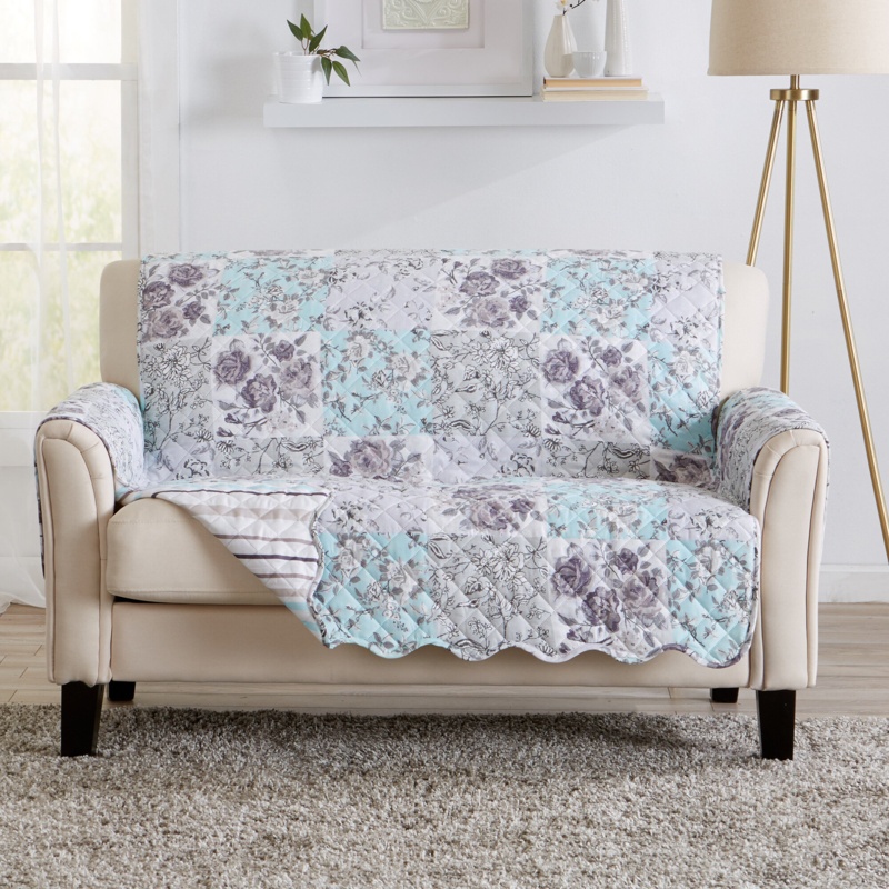 Maribel Patchwork T-Cushion Loveseat Slipcover