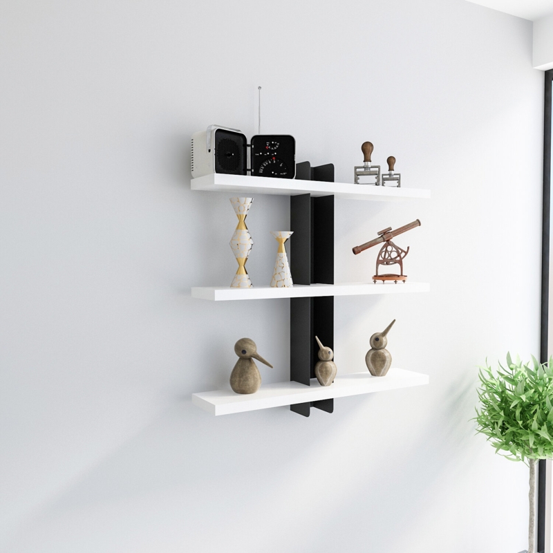 Adjustable Metal Wood Wall Shelf