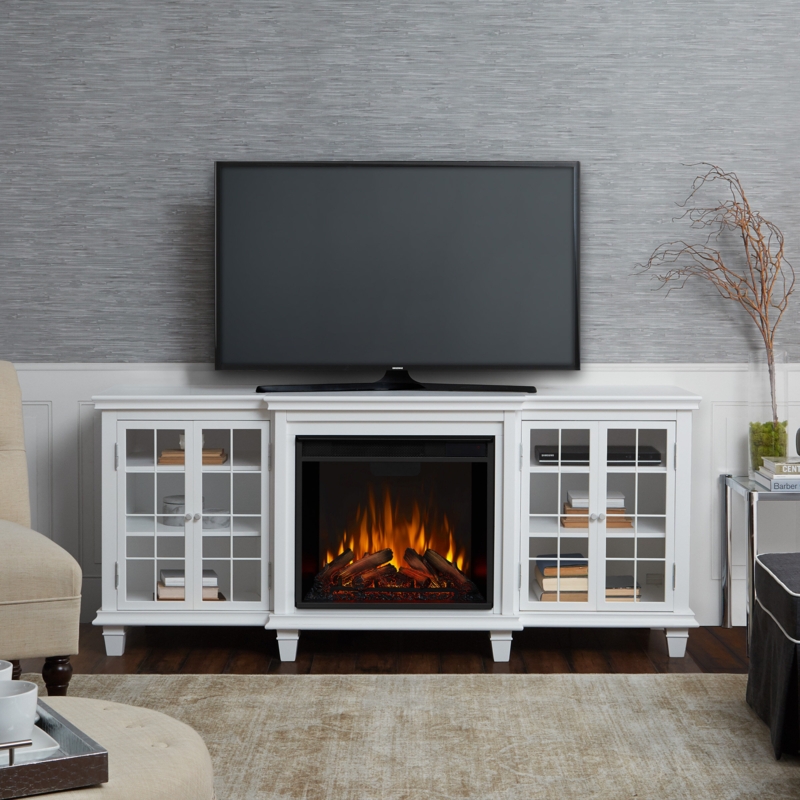 TV Stand for TVs up to 78" with Electric Fireplace