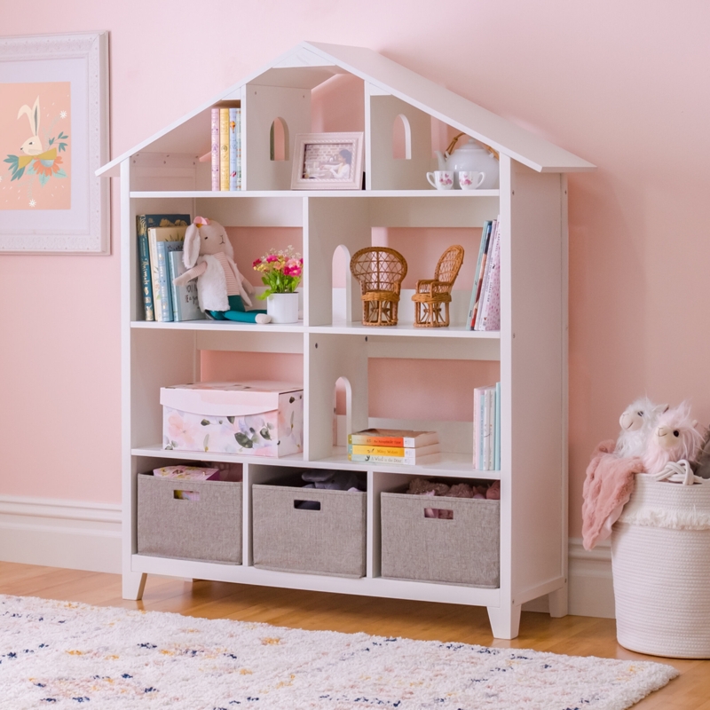 Kids' Dollhouse Bookcase
