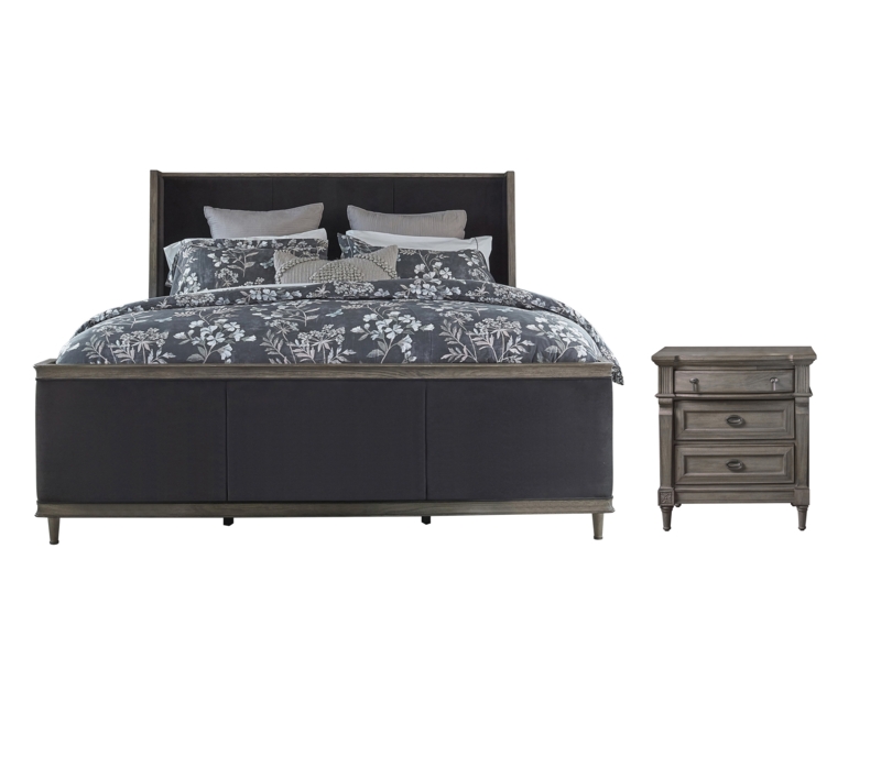 French Gray Two-Piece Bedroom Set