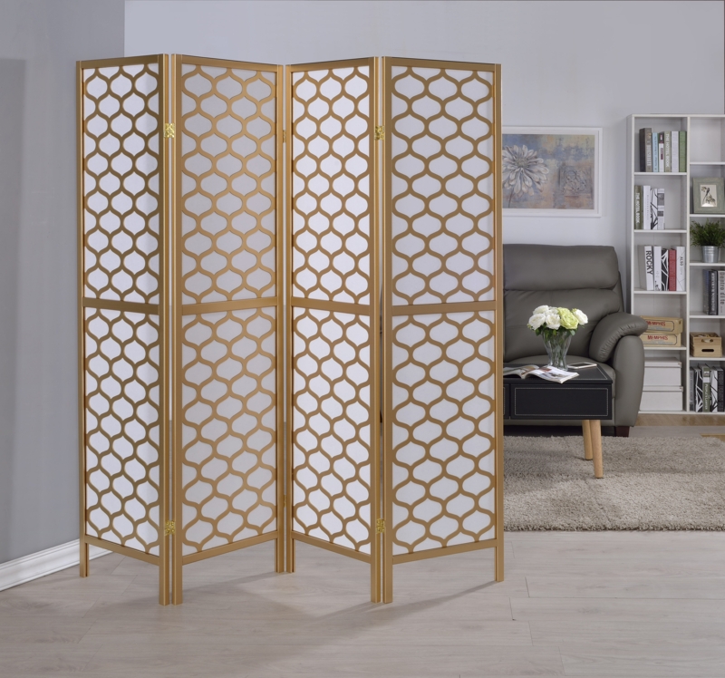 Elegant Gold Pattern Room Divider