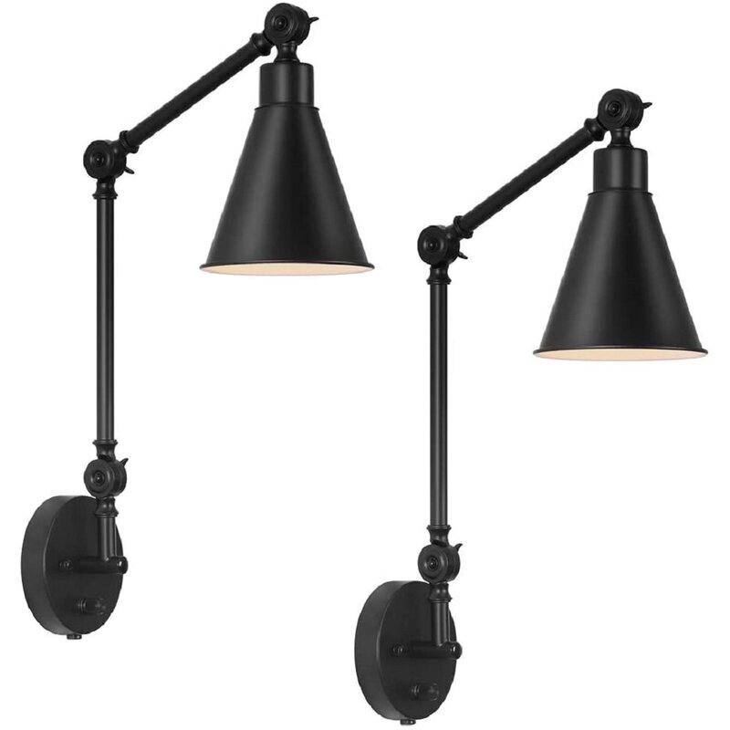 Matching Set of Modern Minimalistic Swinging Arm Lamp