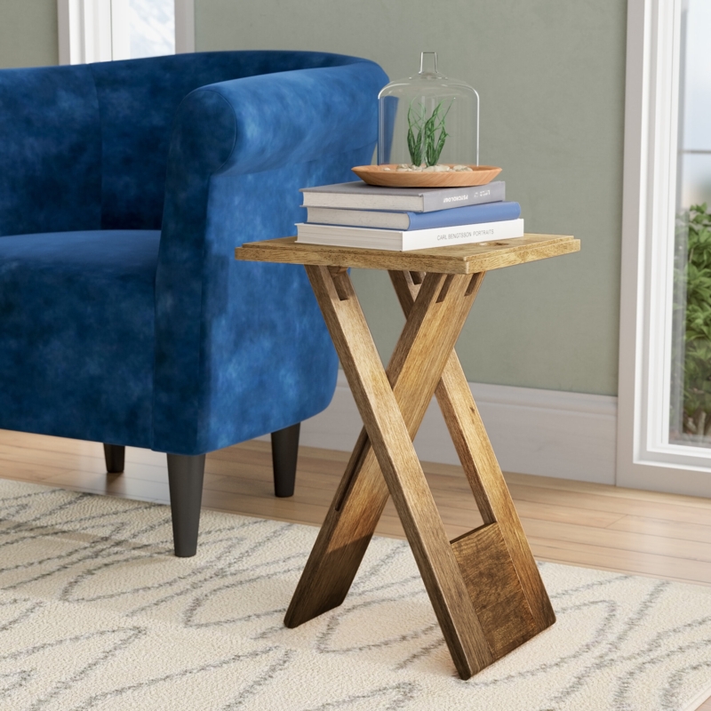 Lightweight Mango Wood Square End Table