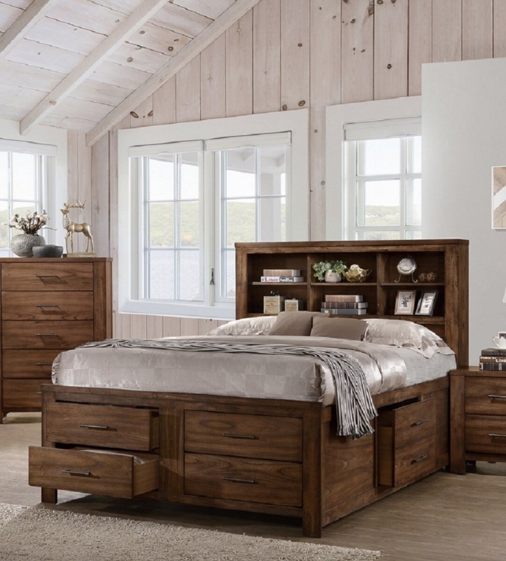 Cabin-Inspired Storage Bed