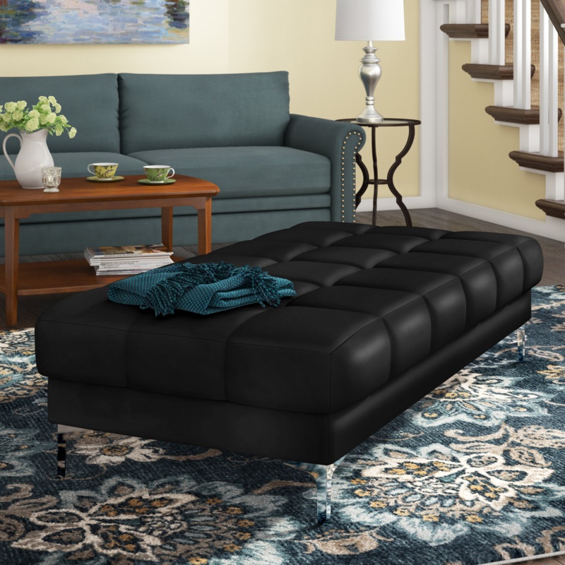 Extra-Large Cube-Patterned Ottoman