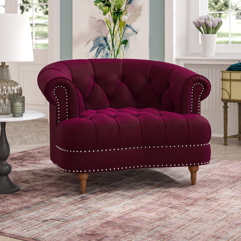 Mercer 106.68Cm Wide Tufted Velvet Armchair