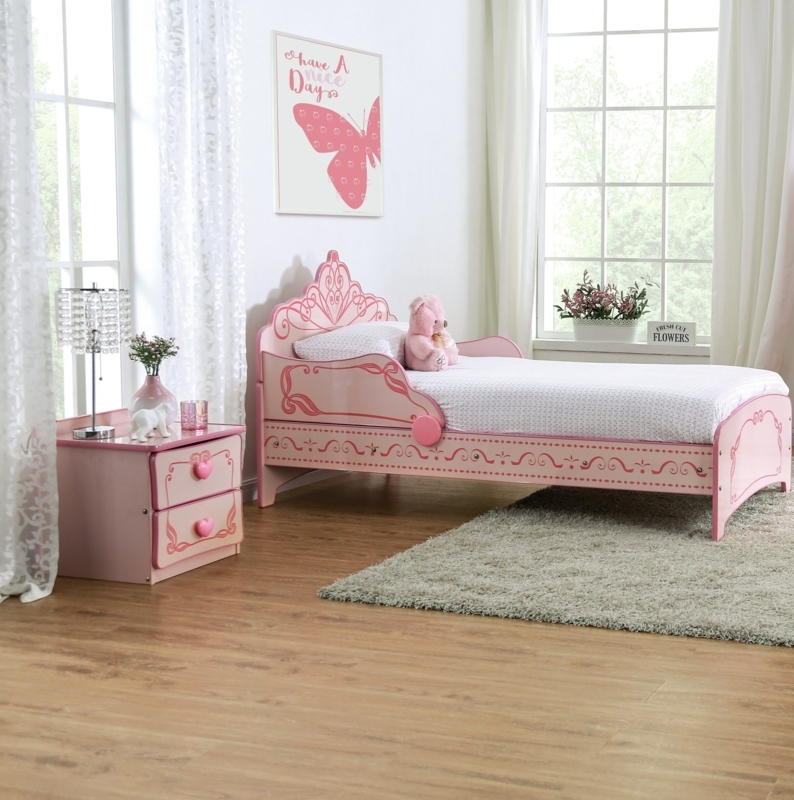 Princess Crown Single Bed with Scrolled Motif