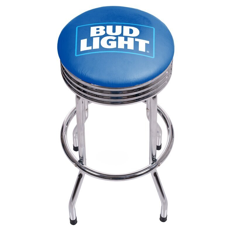 Metal and acrylic Bud Light bar stool