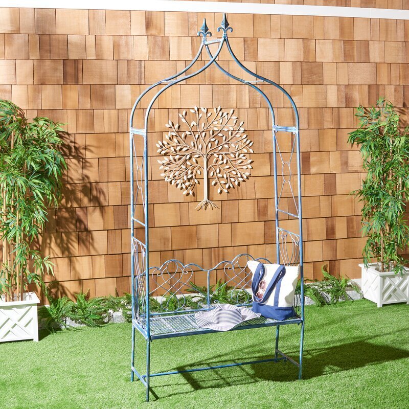 Metal Arbor With A Bench 