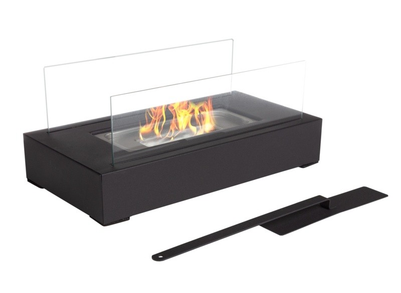 Metal Bio-Ethanol Outdoor Tabletop Fireplace with Flame Guard