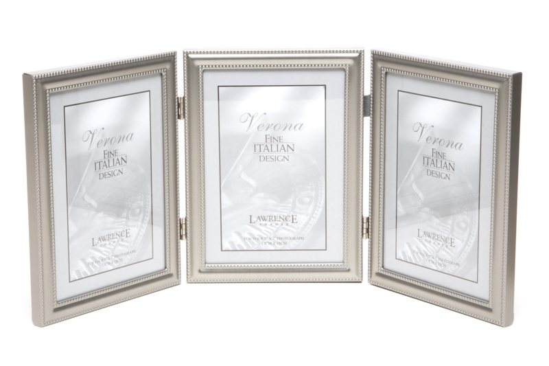 Silver Plated Triple Hinged Picture Frame