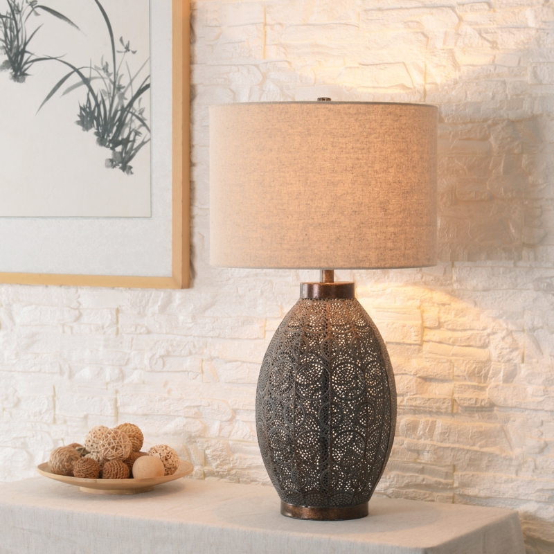 Elegant Copper Bronze Table Lamp