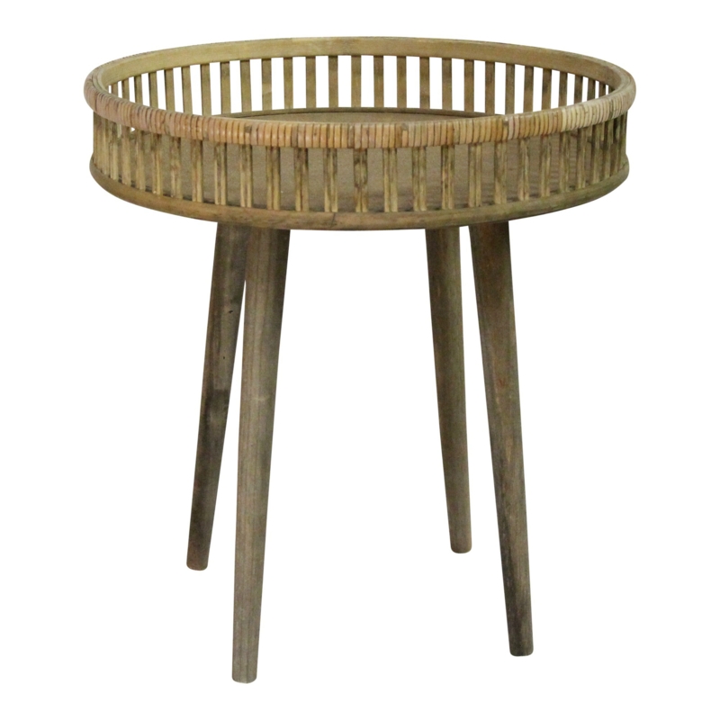 Caribbean Town-Inspired Rattan Accent Table
