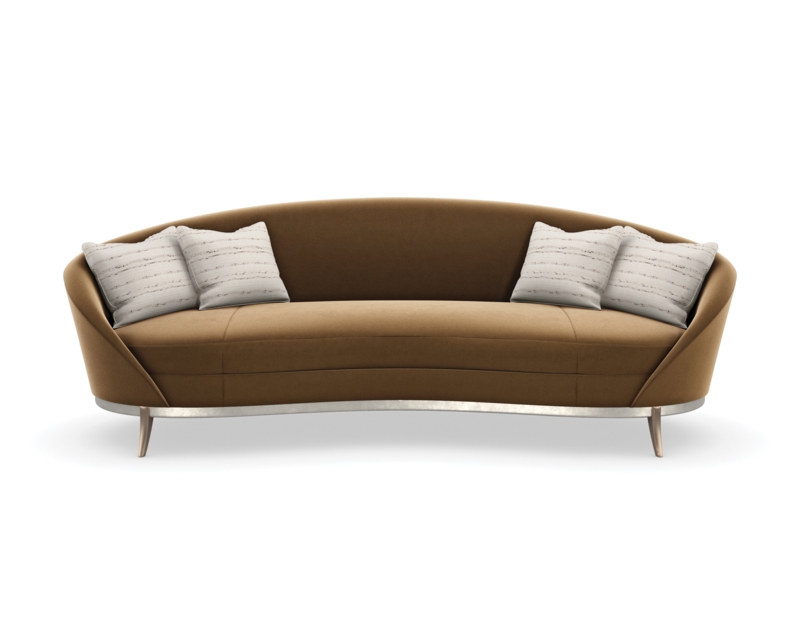 Iconic Kidney-shaped Velvet Sofa