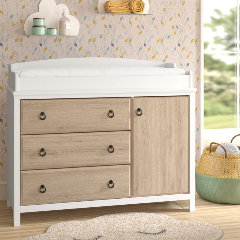 Two-Tone Changing Table with Chest Conversion