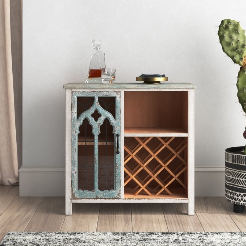 Milana Distressed Bar Cabinet