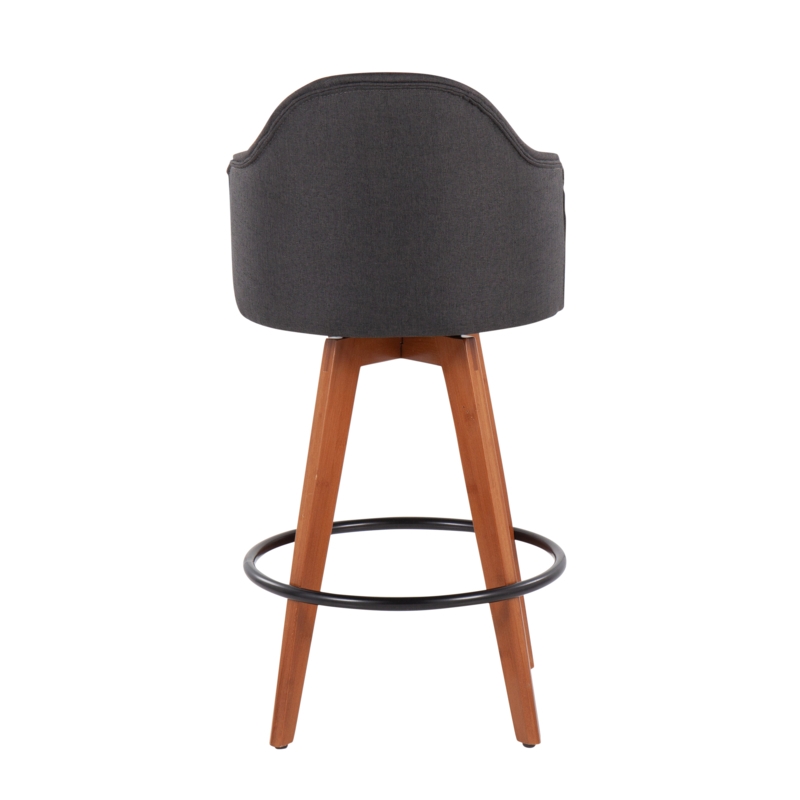 Contemporary Counter Stool with Fabric Upholstery