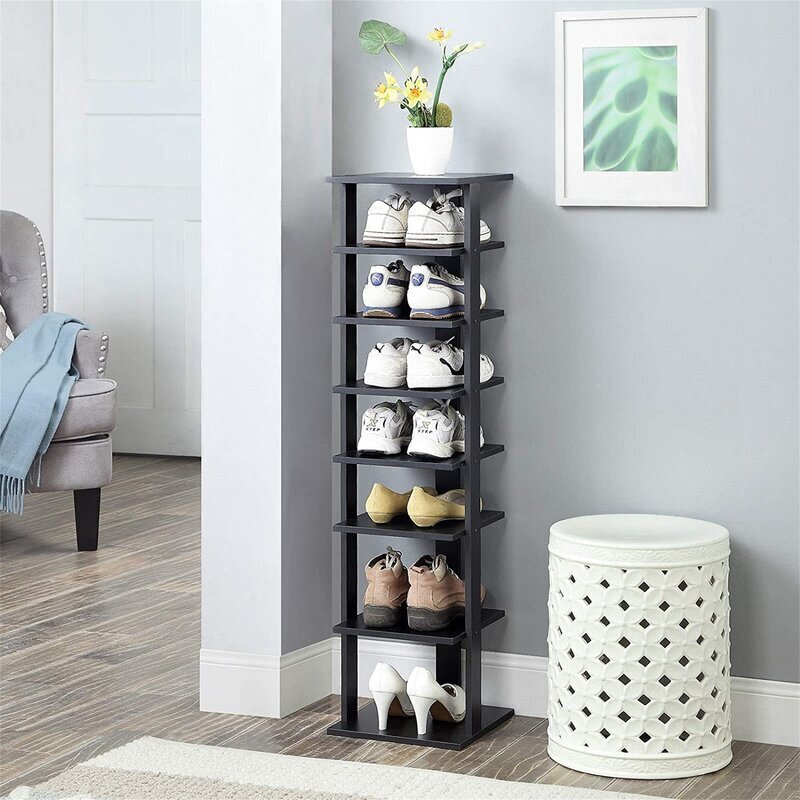 Narrow Shoe Rack For Entryway Slim Shoe Rack Small Shoe Rack For Entryway  Small Space Slanted Skinny Shoe Rack Thin Shoe Rack Shoe Cabinet Slim