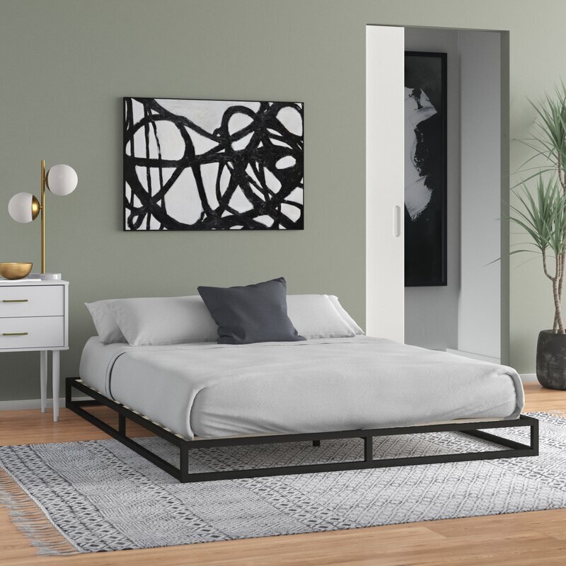 Minimalist style Japanese bed frame, queen size