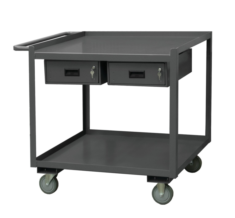 Heavy-Duty Mobile Storage Unit with Locking Drawers