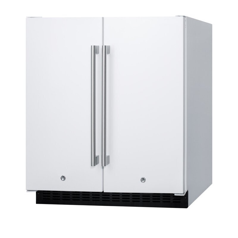 Modern white mini fridge