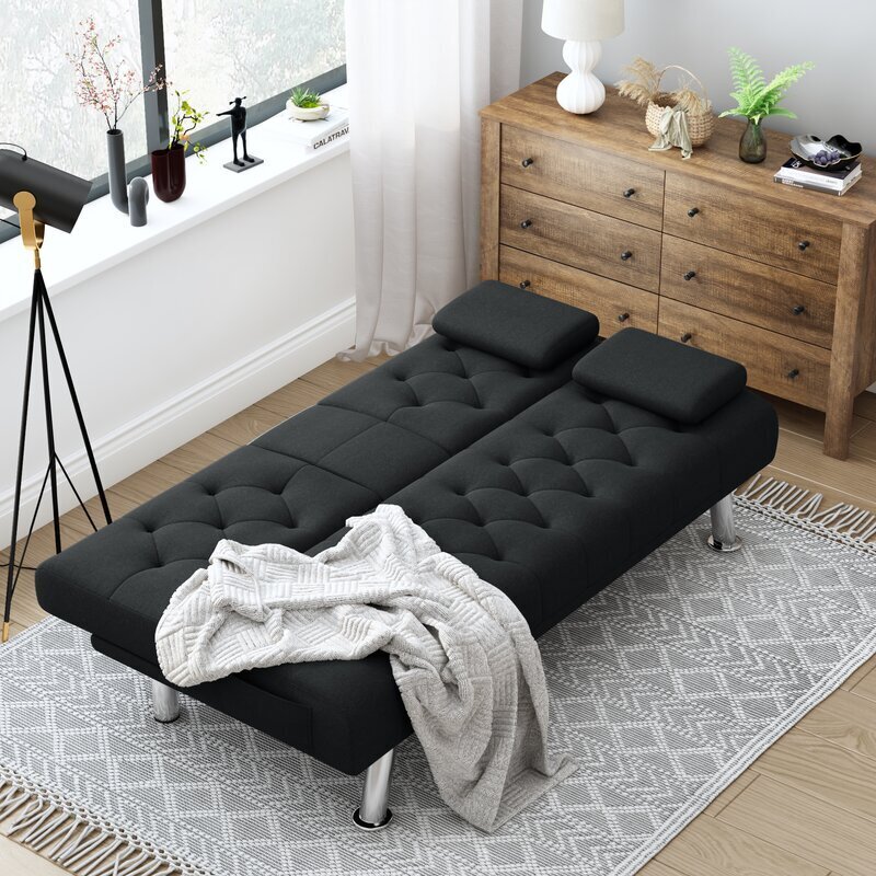 Modest Black Fold Down Couch