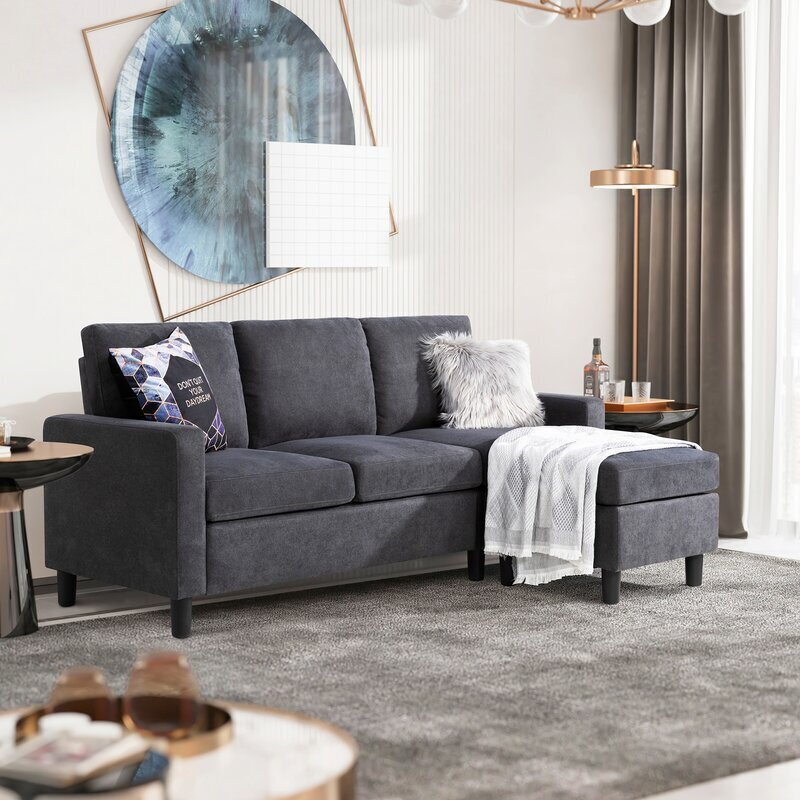 Modular Small Corner Sectional Sofa with Chaise