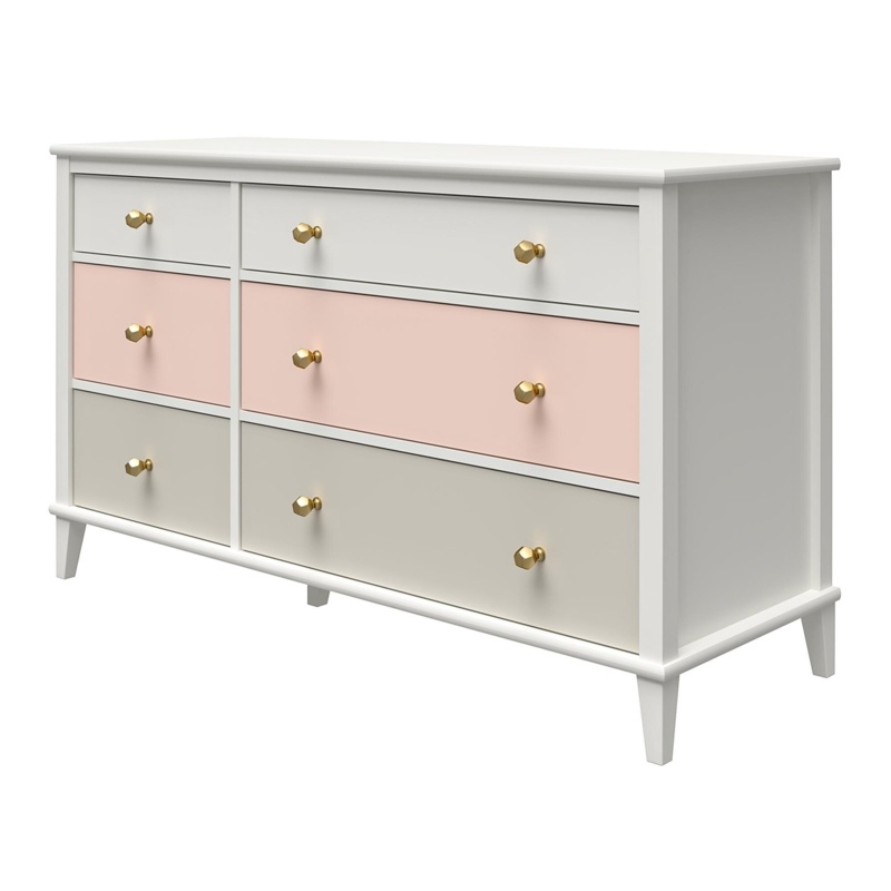 Kids' Ombre 6-Drawer Dresser with Customizable Knobs