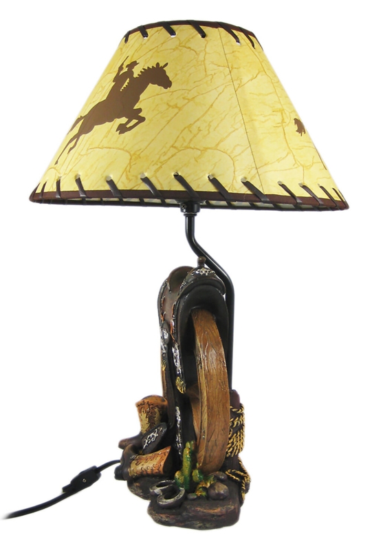 Western Saddle Table Lamp