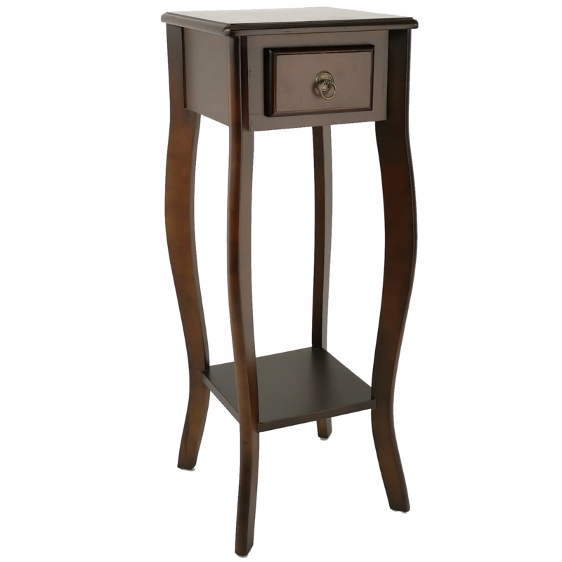 Transitional Style Pedestal Stand with Storage