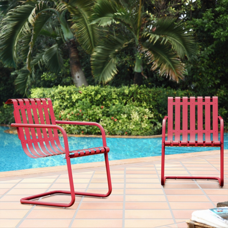 Weather-Resistant Cantilever Dining Chair Set