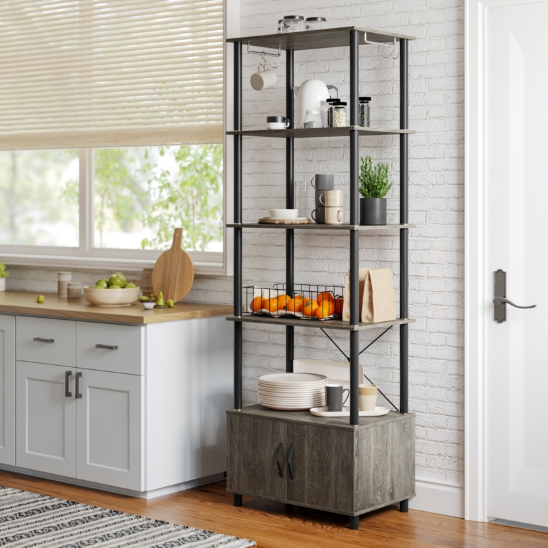 Baker's Rack with Coffee Bar and Storage