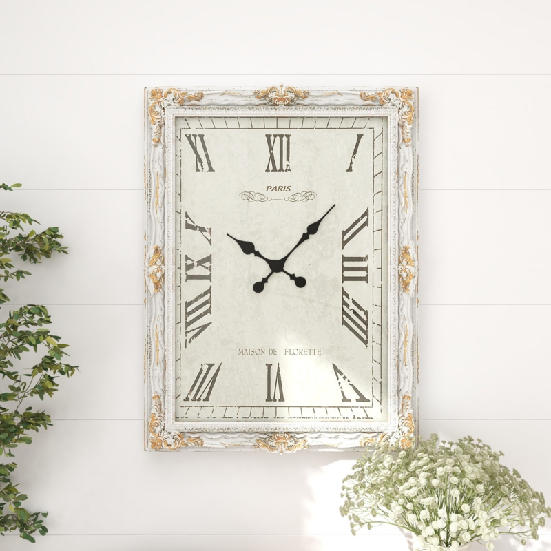 Rustic Wall Clock with Roman Numerals